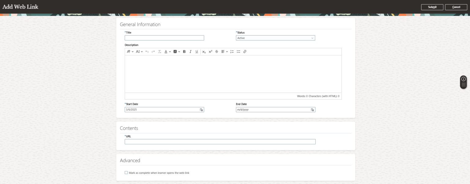 Adding Web Link Content in Learning Module - Thinkapace Consulting ...