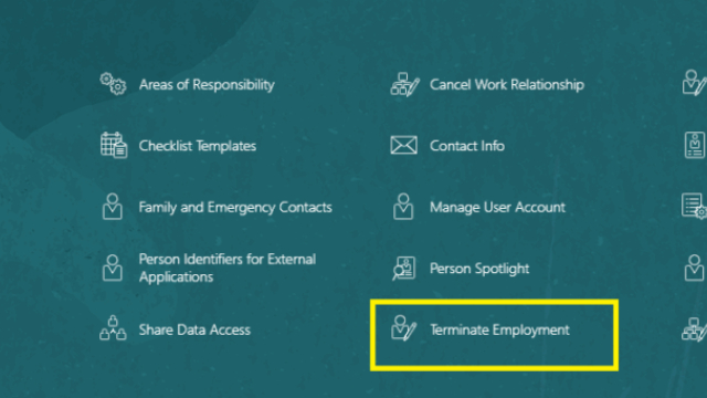 Terminate an Employee in Oracle Fusion